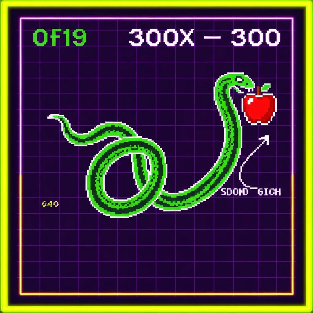 RetroSnake with neon visual aesthetic demonstrating alternative theme options